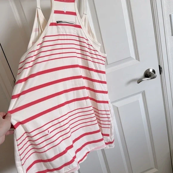 Free People | Hot Shot Mini Printed Dress NWOT | Spring Stripe Ivory - Picture 10 of 11